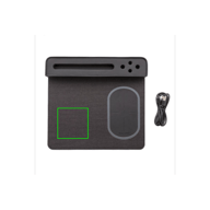 Alfombrilla de ratón con 5W y cargador inalámbrico USB
